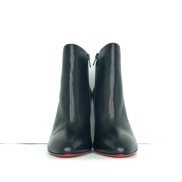 NEW Christian Louboutin Levitibootie 100 Calf Metal Plexi Ankle Boots 38 Shoes - Picture 8 of 13